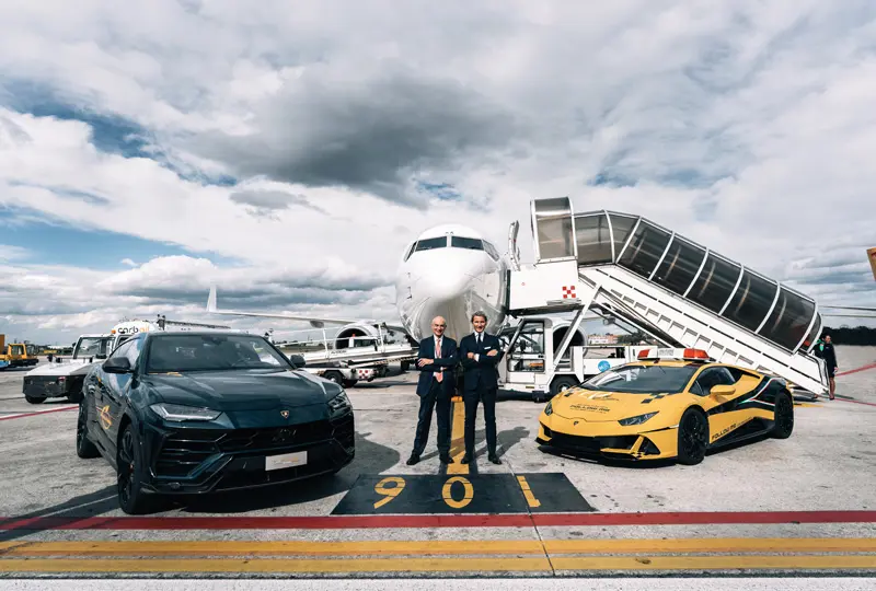 Lamborghini at Bologna airport.