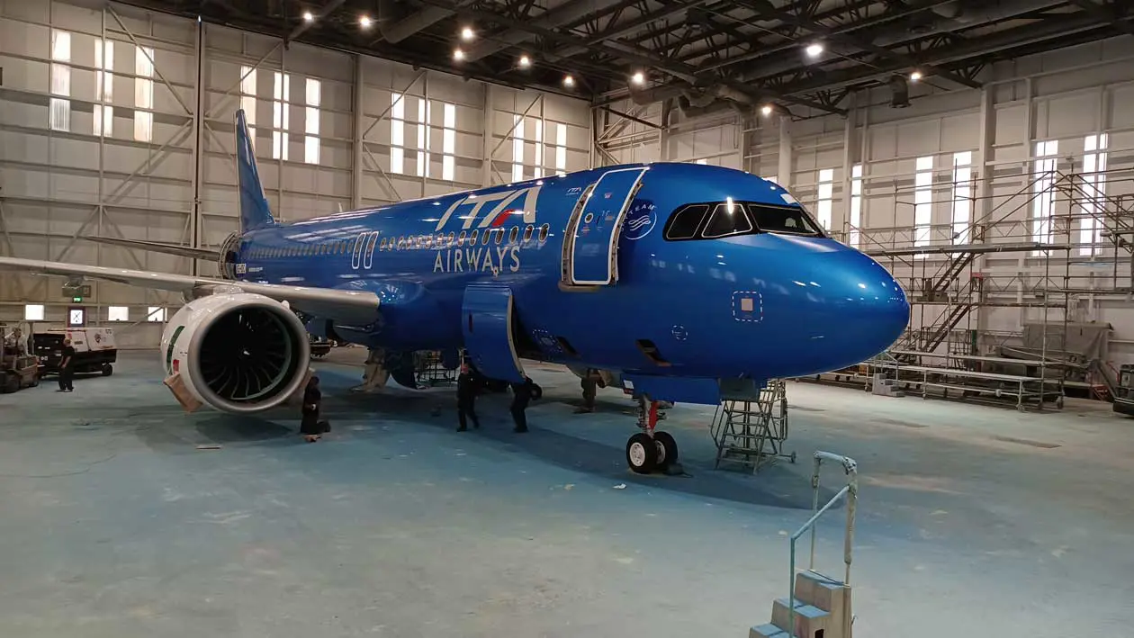 ITA Airways first Airbus A320neo with blue livery. Copyright © ITA Airways.