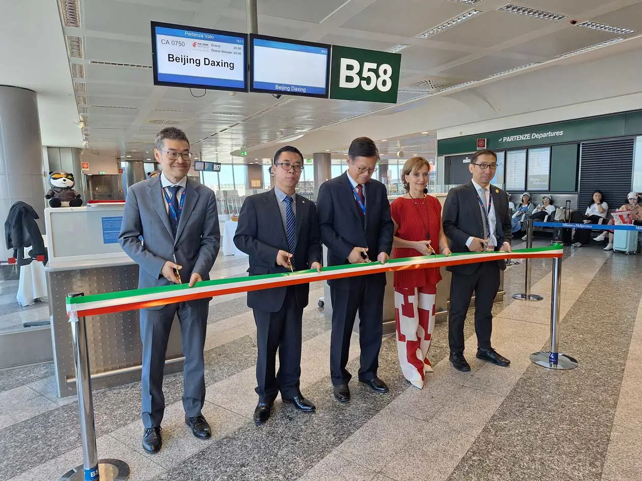 Inaugurazione volo Malpensa-Pechino Daxing di Air China Foto: Ufficio stampa SEA