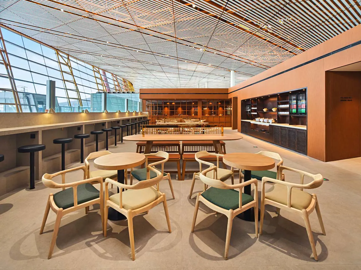 Lounge di Cathay Pacific all’aeroporto internazionale di Pechino Capitale (PEK) Foto: Copyright © Cathay Pacific