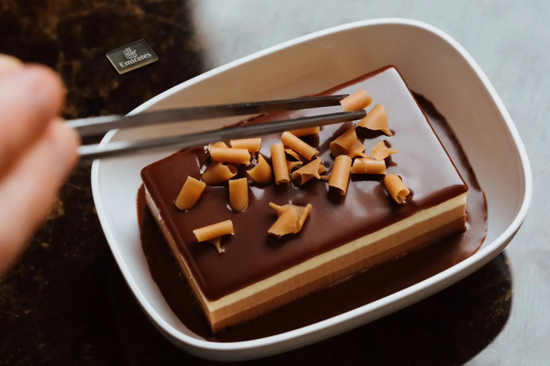 Emirates Economy Class dessert Copyright © Emirates Airlines /&nbsp;The Emirates Group