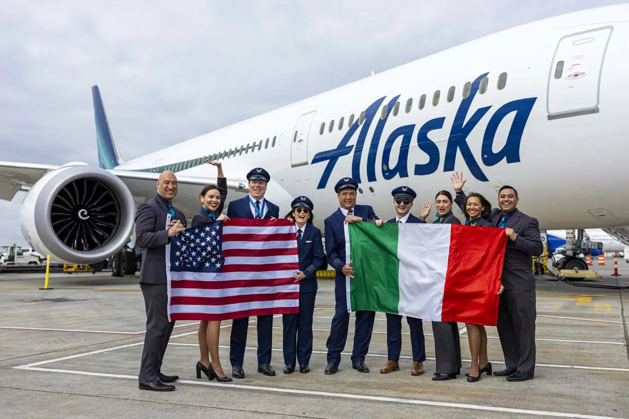 Alaska Airlines all'aeroporto di Roma Fiumicino (FCO) Foto e visual: Copyright © Alaska Airlines