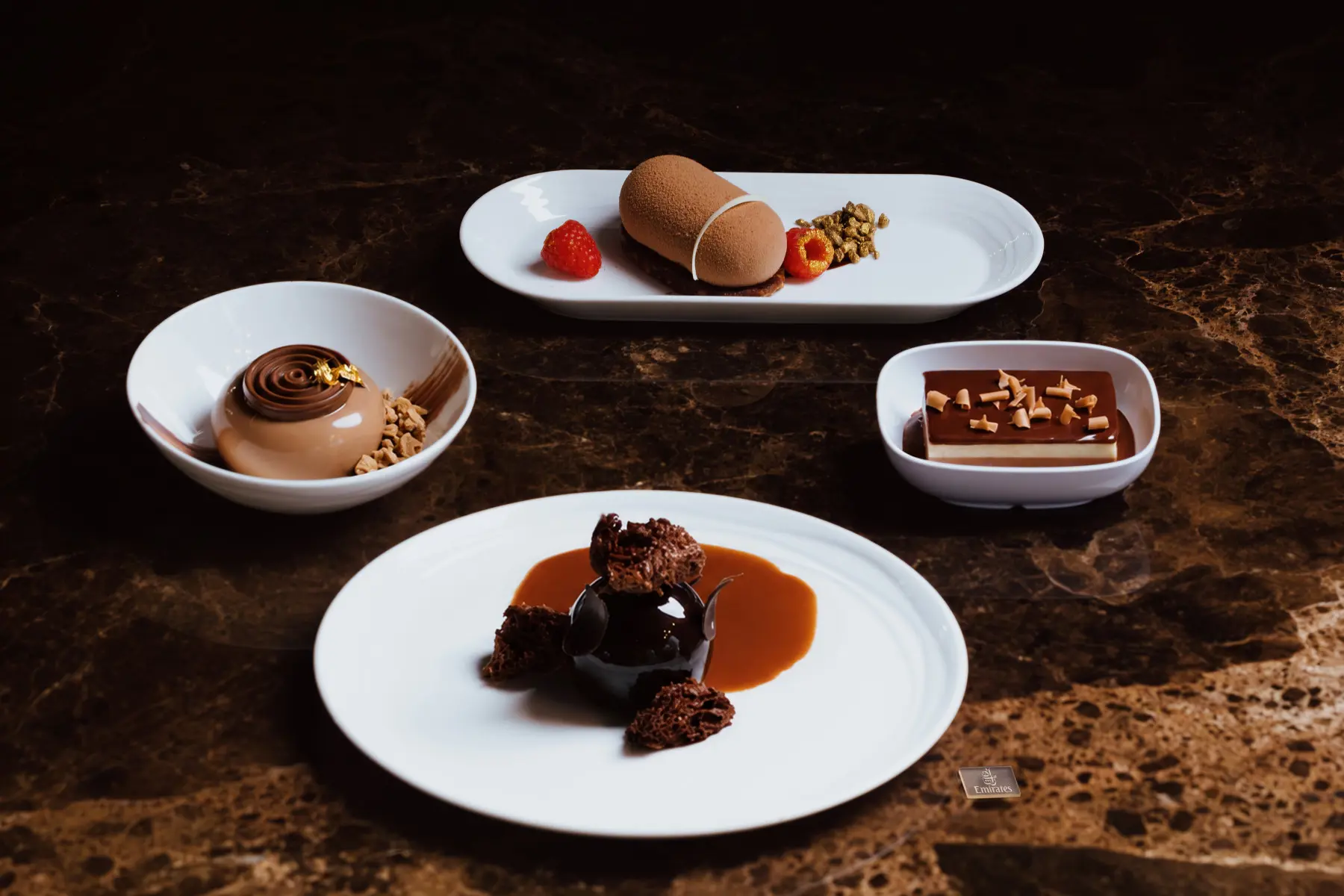chocolate desserts Emirates Copyright © Emirates Airlines /&nbsp;The Emirates Group