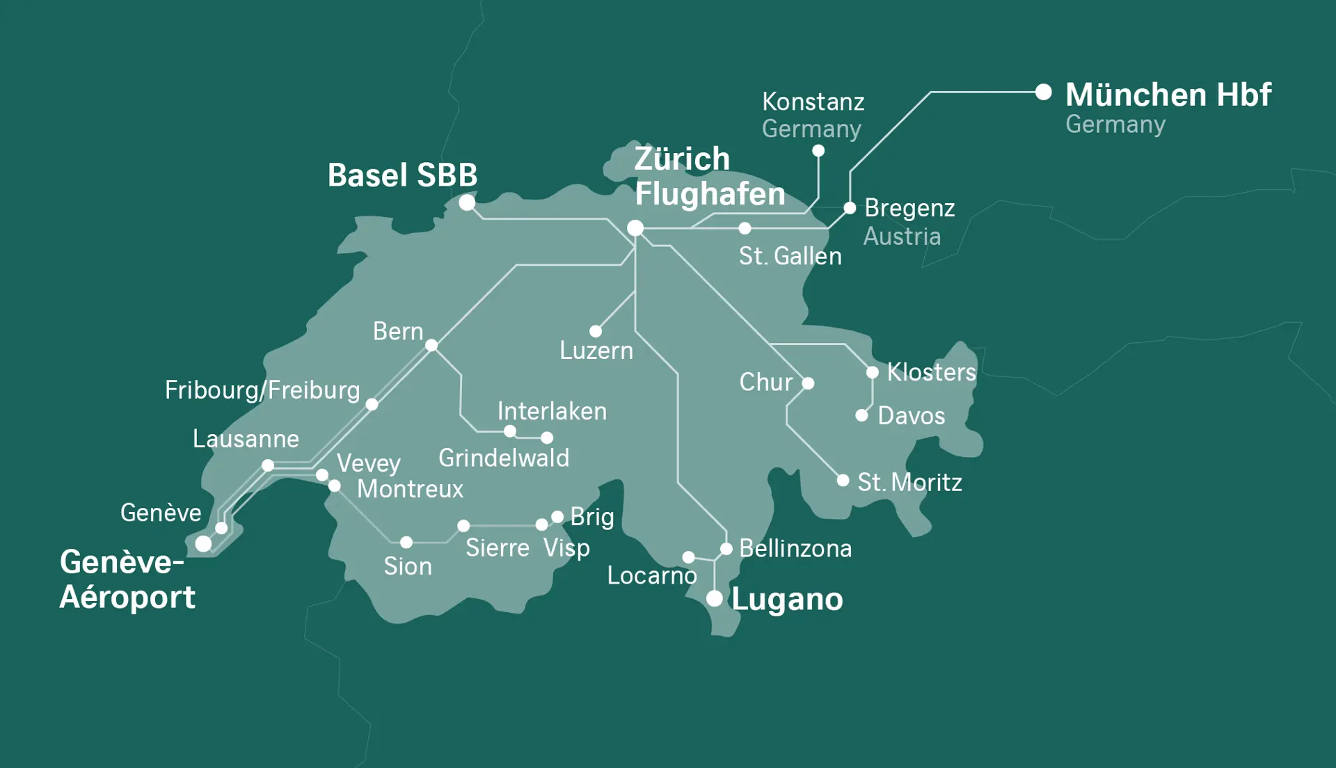 SWISS Air Rail_Network Grafica: Copyright © Swiss&nbsp;Media Relations