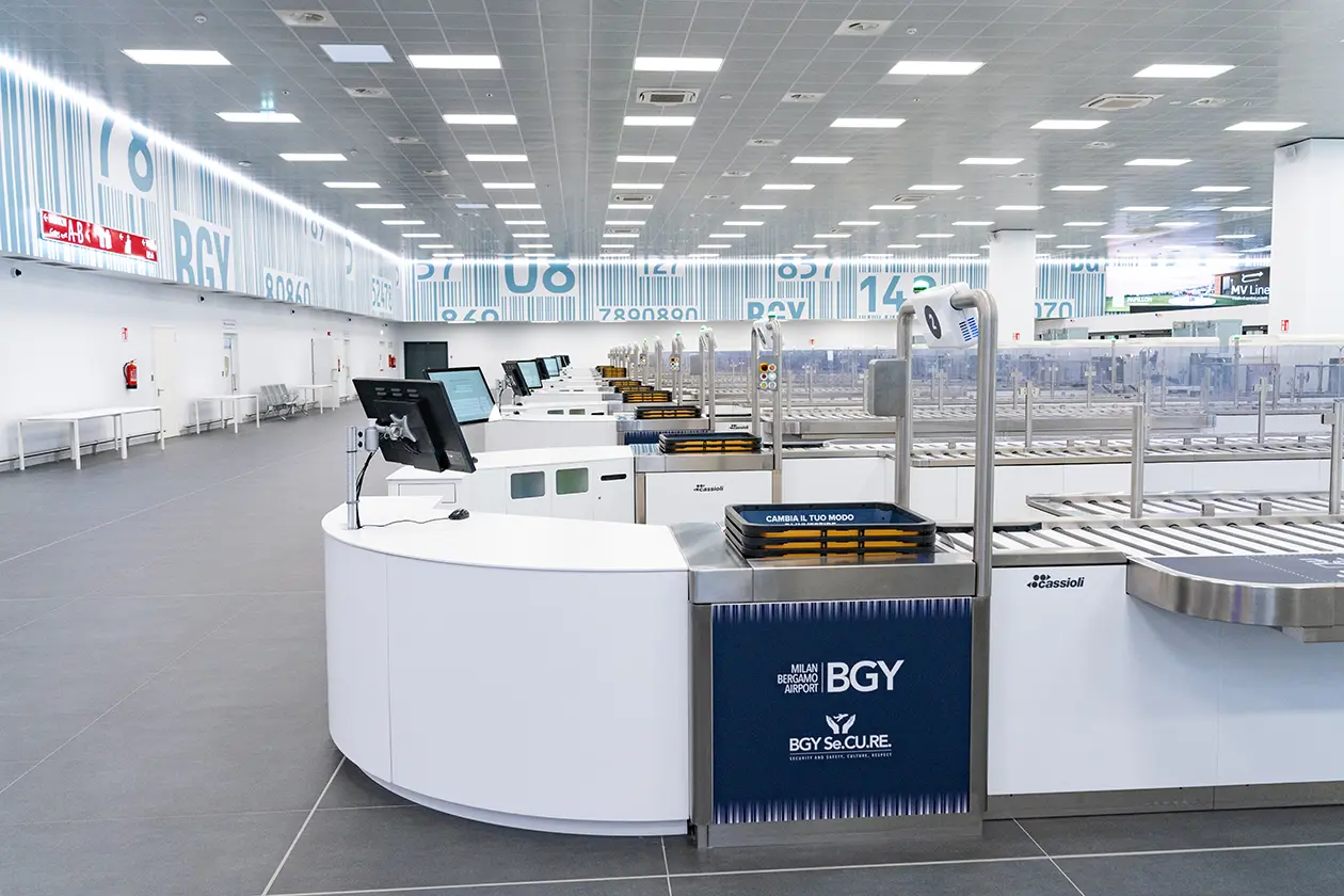 Nuovi controlli di sicurezza di Milan Bergamo Airport. Foto: Copyright © Sacbo Spa 