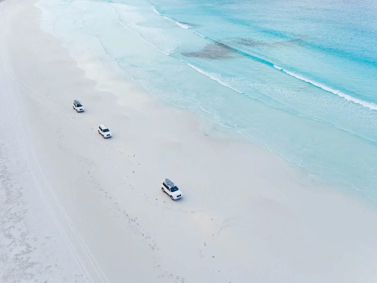 Aerial view of Lucky Bay, near Esperance. Foto: Copyright © Western Australia