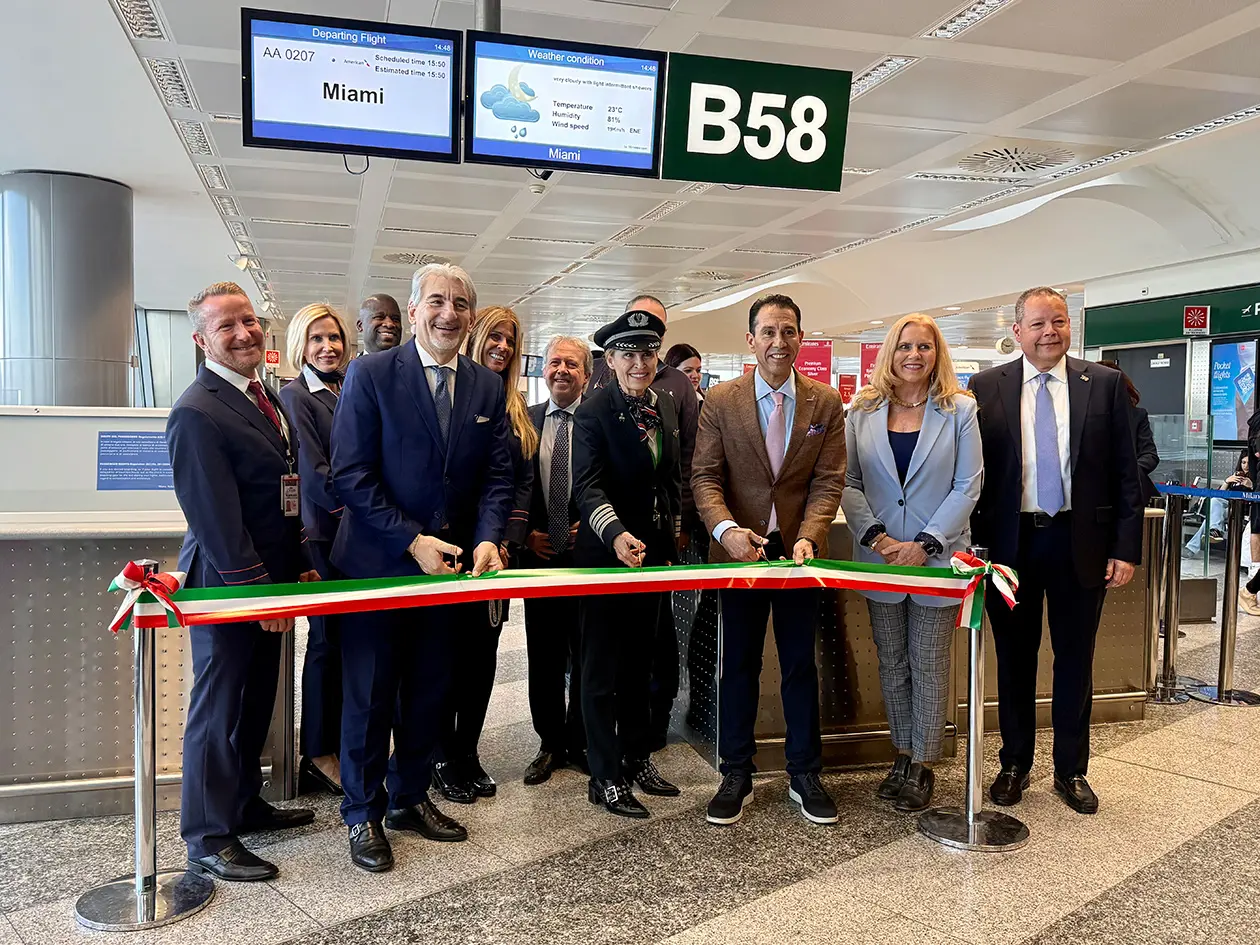 Inaugurazione nuovo volo MXP–MIA: Foto Copyright © Ufficio stampa American Airlines