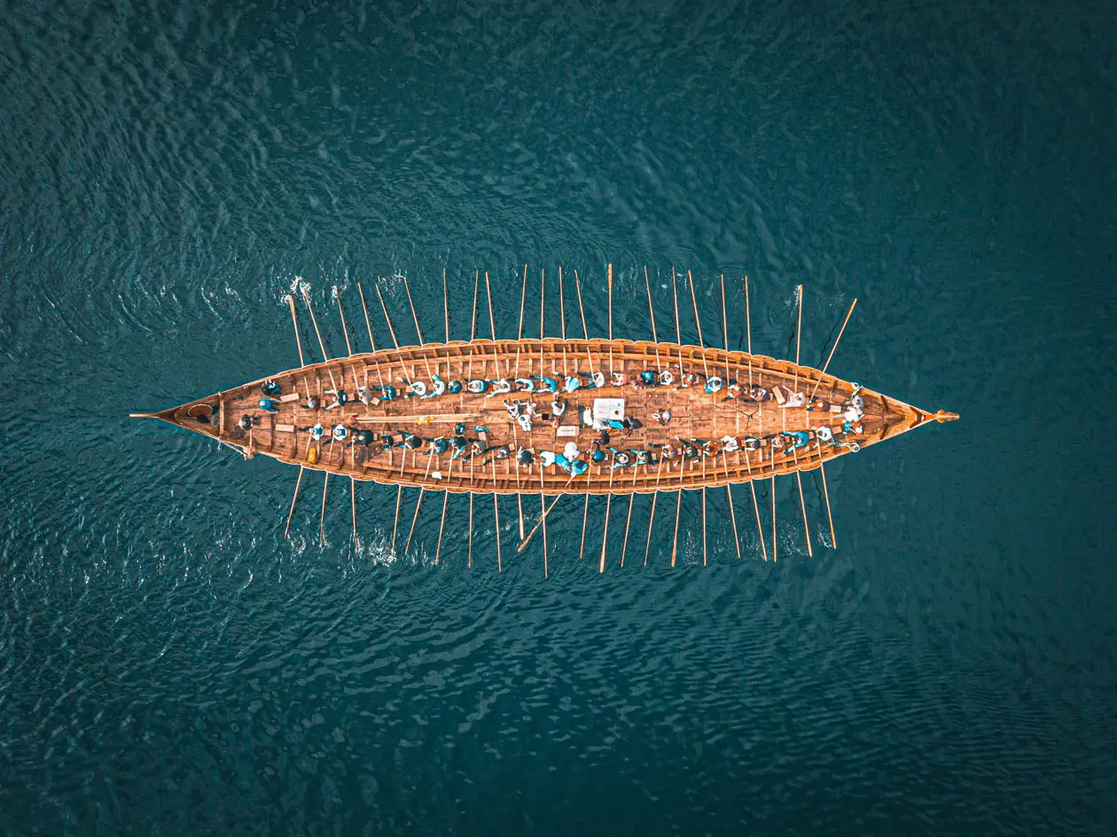 Replica of the Myklebust viking ship - Nordfjord Photo Ruben Soltvedt