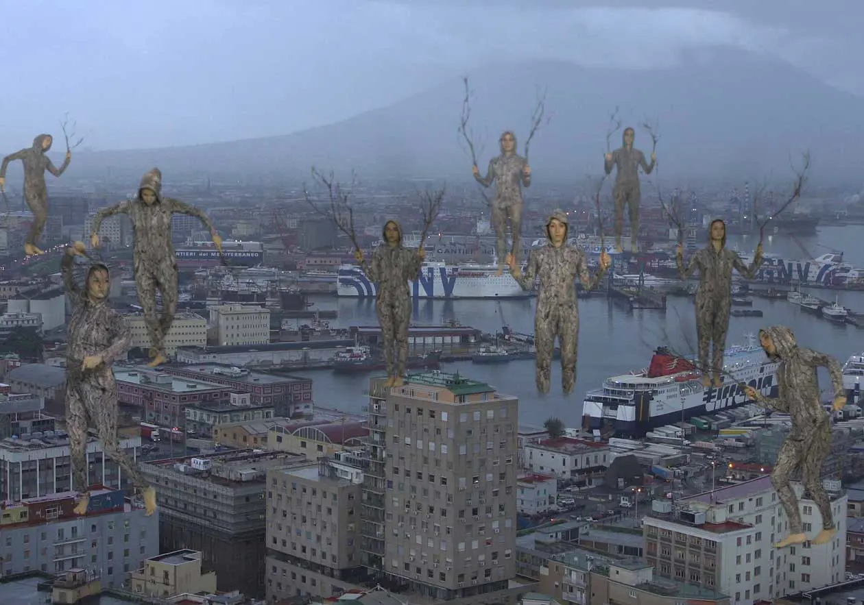 Le massacre du printemps (2020) by French artist Mathilde Rosier (Paris, 1973) Photo: Copyright © Gesac via Linkendin / Museo Madre / Mathilde Rosier