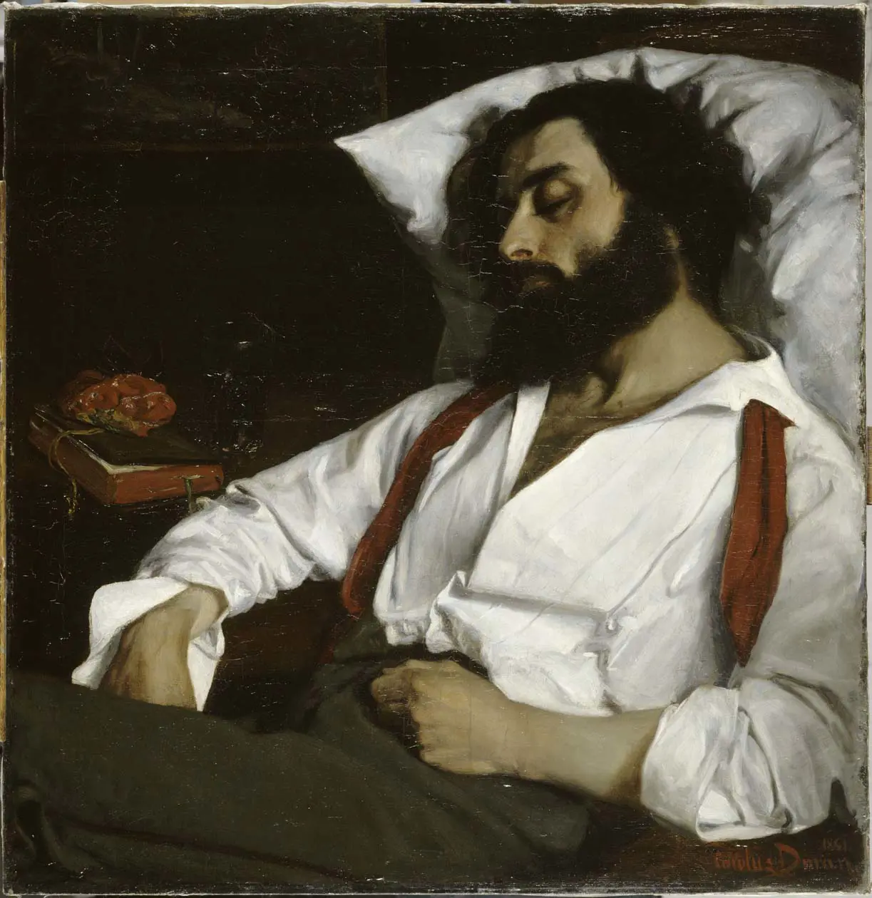 Charles-Émile-Auguste Carolus-Duran (1838-1917) L’homme endormi, 1861, Huile sur toile, 87 x 85 cm, Lille, Palais des Beaux-Arts Copyright © GrandPalaisRmn (PBA, Lille) / Philipp Bernard