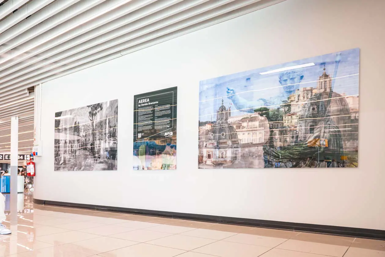 Mostra di Davide Bramante all'Aeroporto di Roma Fiumicino © Ufficio Stampa ADR