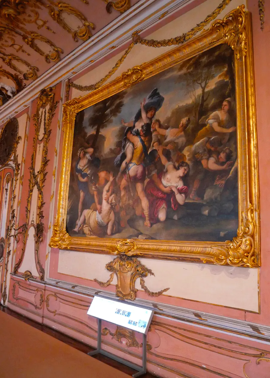 Neues Palais, Luca Giordano, Der Raub der Sabinerinnen, um 1675, olio su tela, 365 × 260 cm, Copyright: © SPSG, Photo: Tanja Spillner