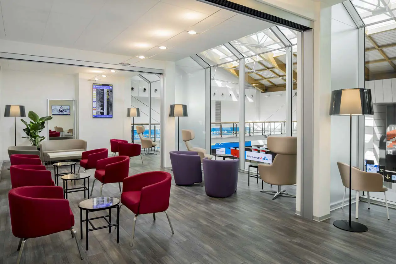 Area salotto dell'Aspire Executive Lounge di Venezia © Swissport International AG