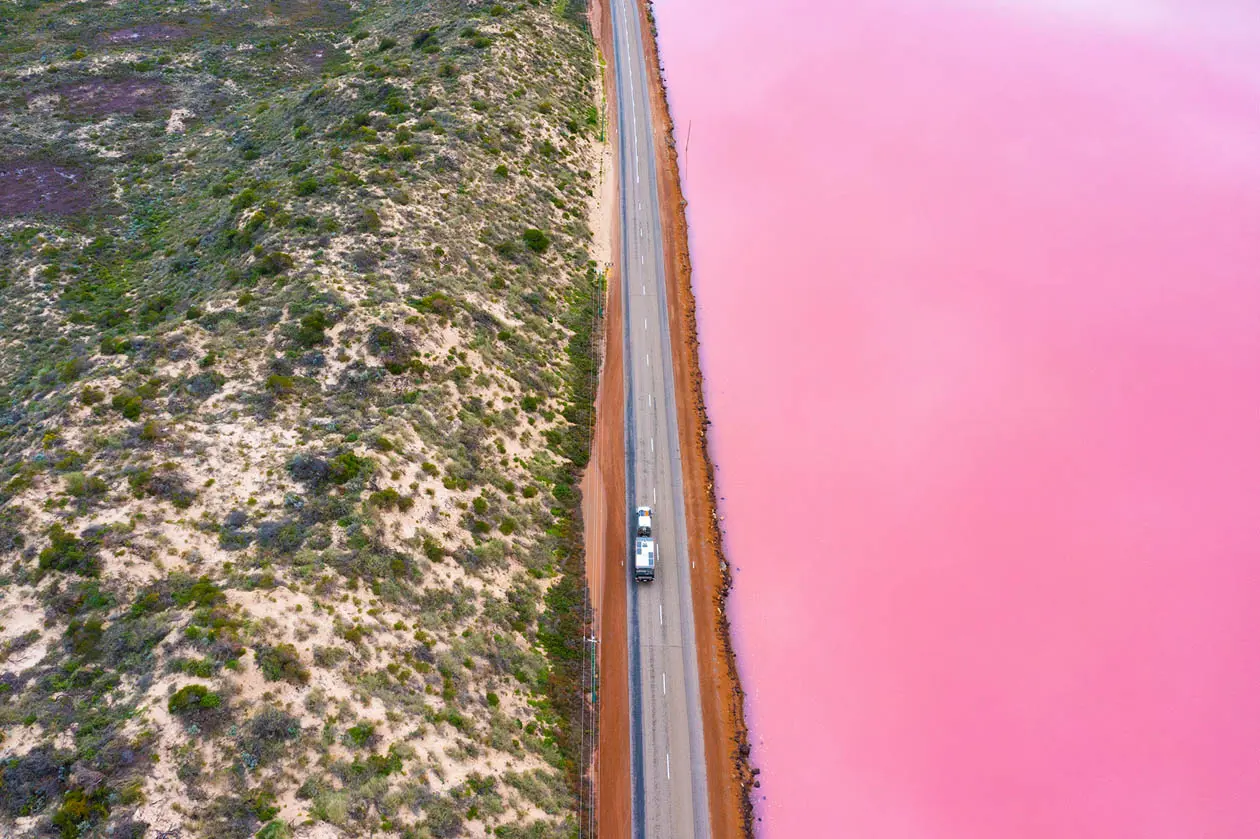 Hutt Lagoon, near Port Gregory. Foto: Copyright © Western Australia