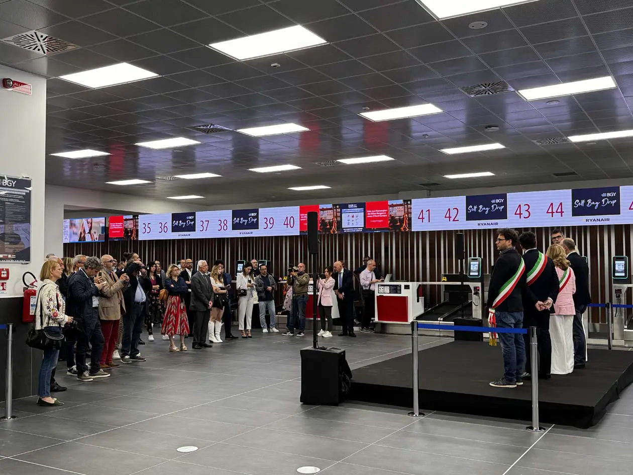 Inauguration of the new check area at Milan Bergamo airport Photo: Copyright © Sisterscom.com - Avion Tourism Magazine