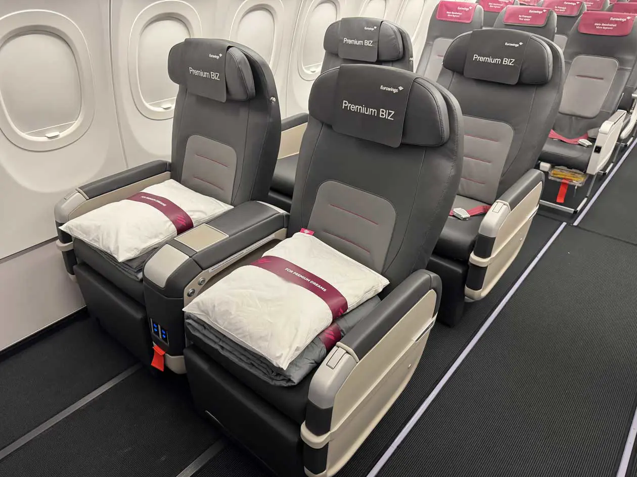 Sedile Premium BIZ di Eurowings Foto: Copyright © Eurowings