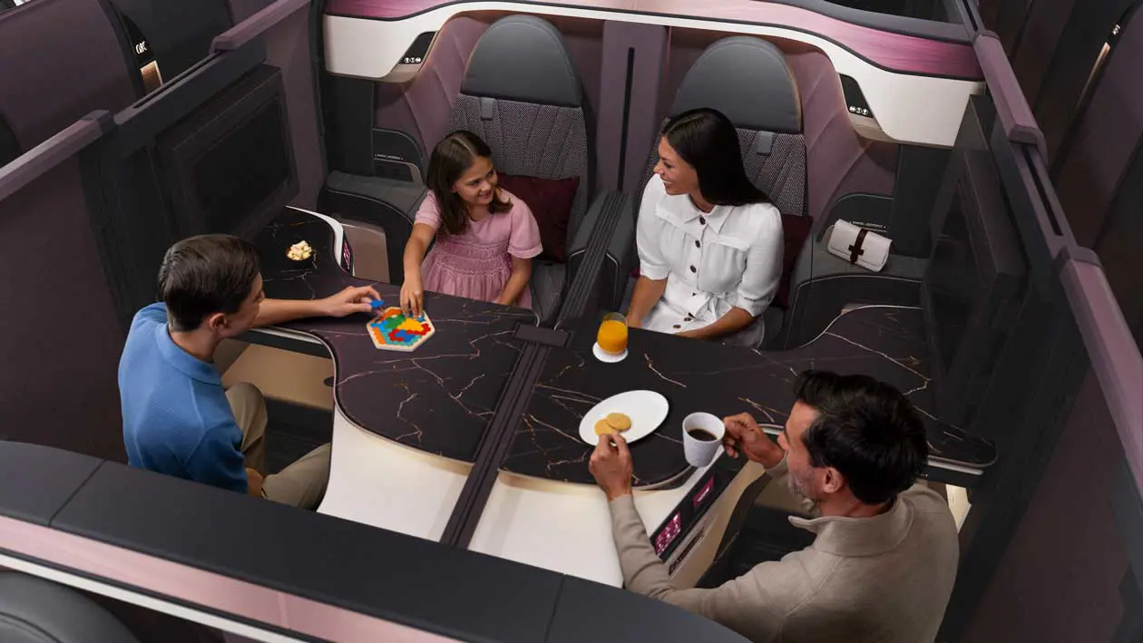 Qsuite Next Gen di Qatar Airways Foto: Copyright © Qatar Airways