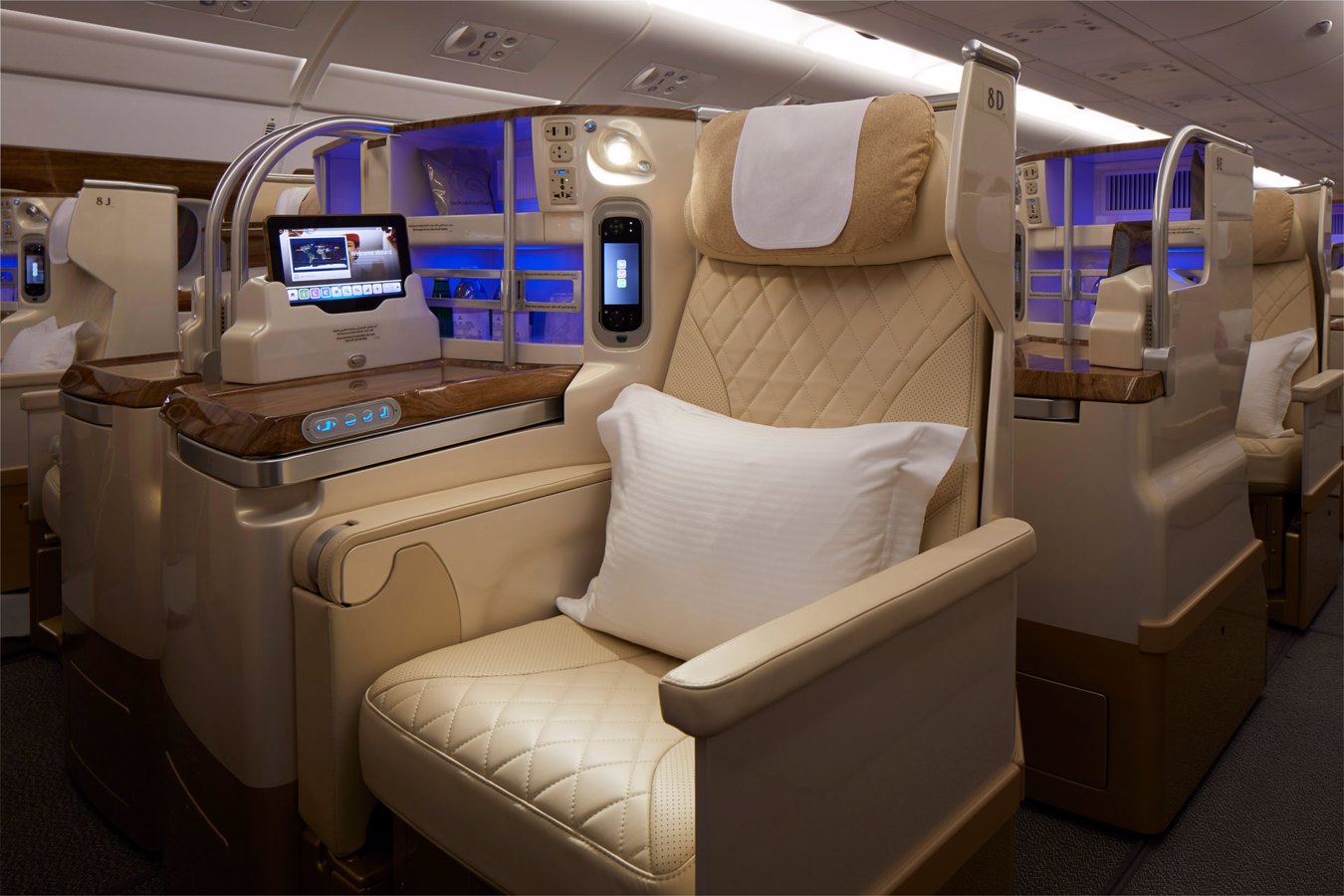 A380 Business Class by Emirates.