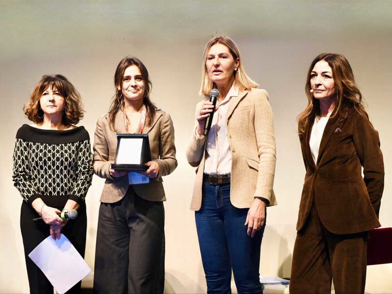 Premio Germania. Da sinistra, Sabrina Talarico, Agata Marchetti, Anna Malagoli, Diana de Marsanich. Copyright © GIST