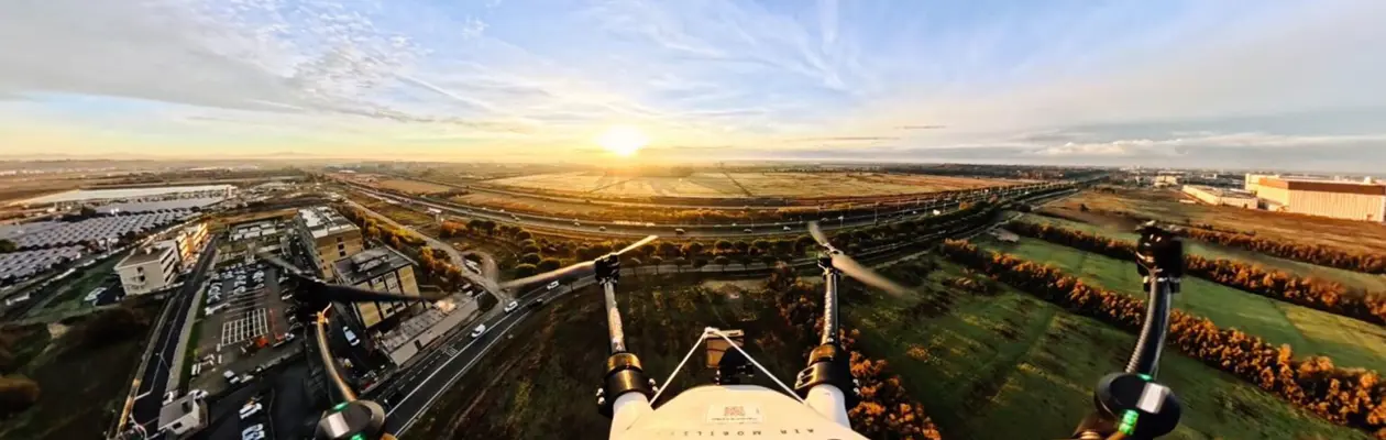 At Fiumicino airport the first SAIL III flight in Italy