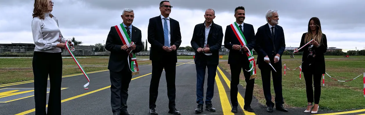 New runway inaugurated at the Aero Club of Bergamo