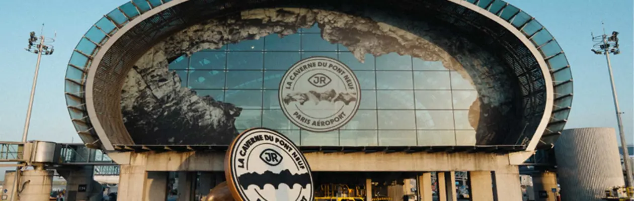 JR's art at Charles de Gaulle