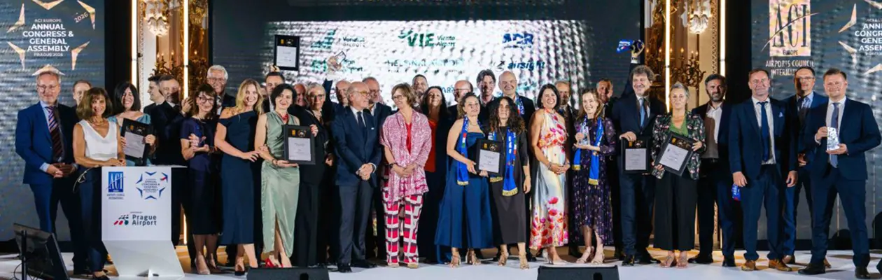 The winners of the Aci Europe Best Airport Award 2026