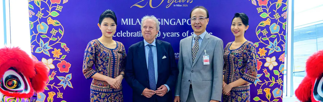 Singapore Airlines celebrates 20 years of flights to Malpensa