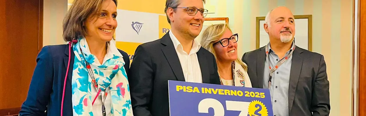 Ryanair expands winter schedule from Pisa