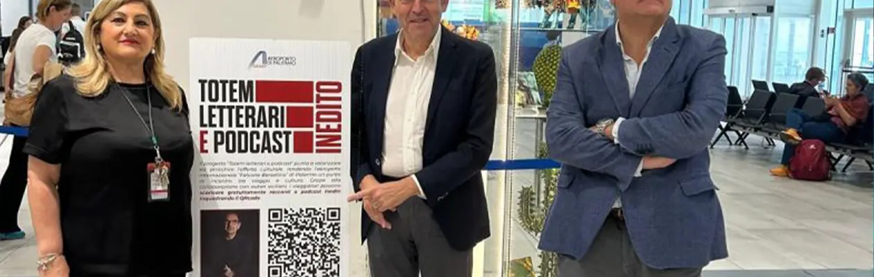 "Literary totems and podcasts" at Falcone Borsellino airport