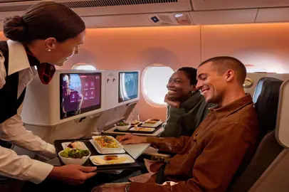 Swiss shows menus before the flight