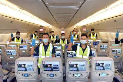 Emirates operates first flight serviced by fully vaccinated frontline teams