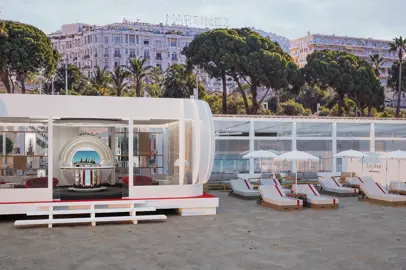Air France beach reopens in Cannes