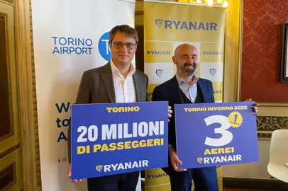 Ryanair celebrates 20 million passengers in Turin