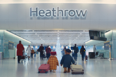 Heathrow Airport. Newest Christmas advert