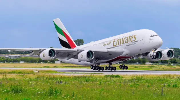 First Emirates flights with SAF from Dubai