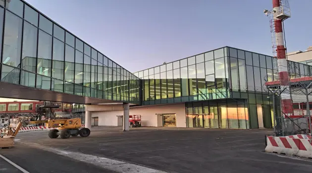 The new east wing of Genoa Airport