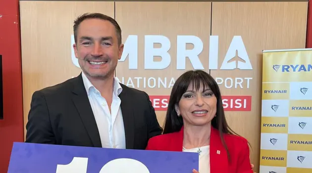 Ryanair grows in Umbria