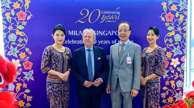 Singapore Airlines celebrates 20 years of flights to Malpensa