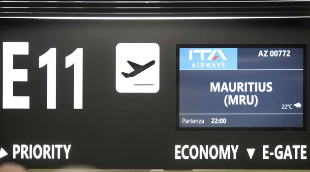 Ita Airways inaugurates the Rome Fiumicino - Mauritius flight