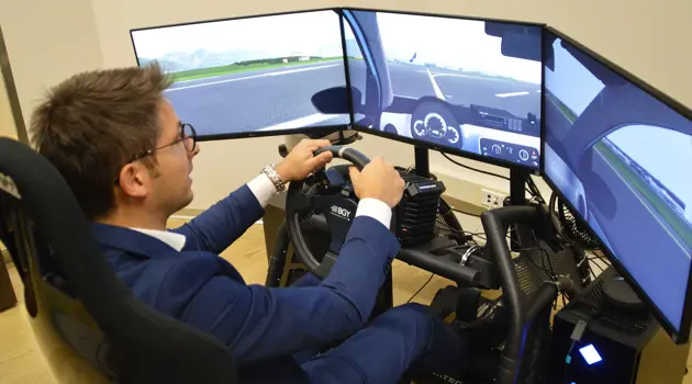 Simulator for driving service vehicles at Milan Bergamo airport