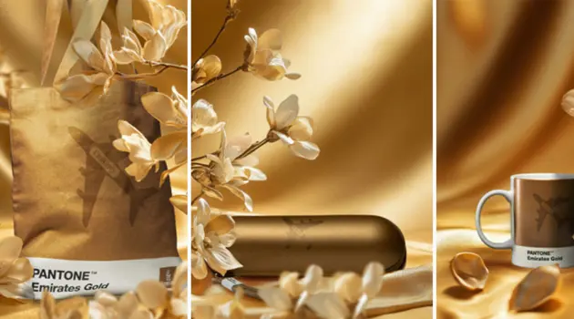 Emirates' Pantone gold collection