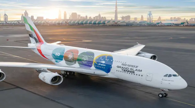 Emirates dedicates A380 livery to Grand Slam
