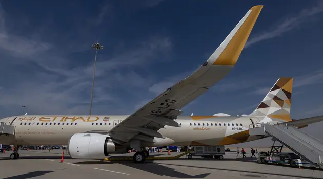 Etihad Airways unveils new Airbus A321LR with First Class suite at Dubai Airshow