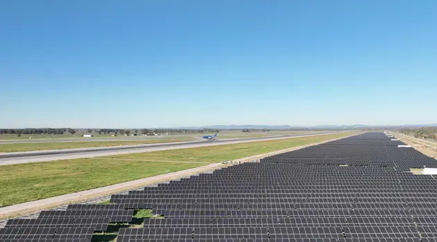The new Solar Farm at Fiumicino Airport