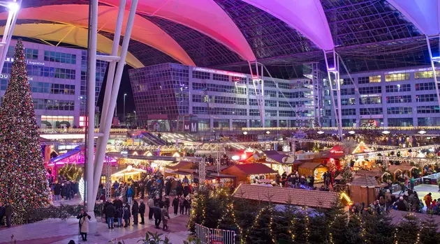 Winter magic at Munich Airport