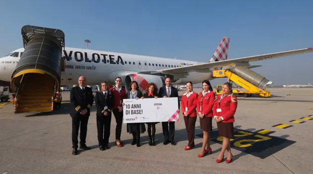 Volotea celebrates 10 years of flights to Verona