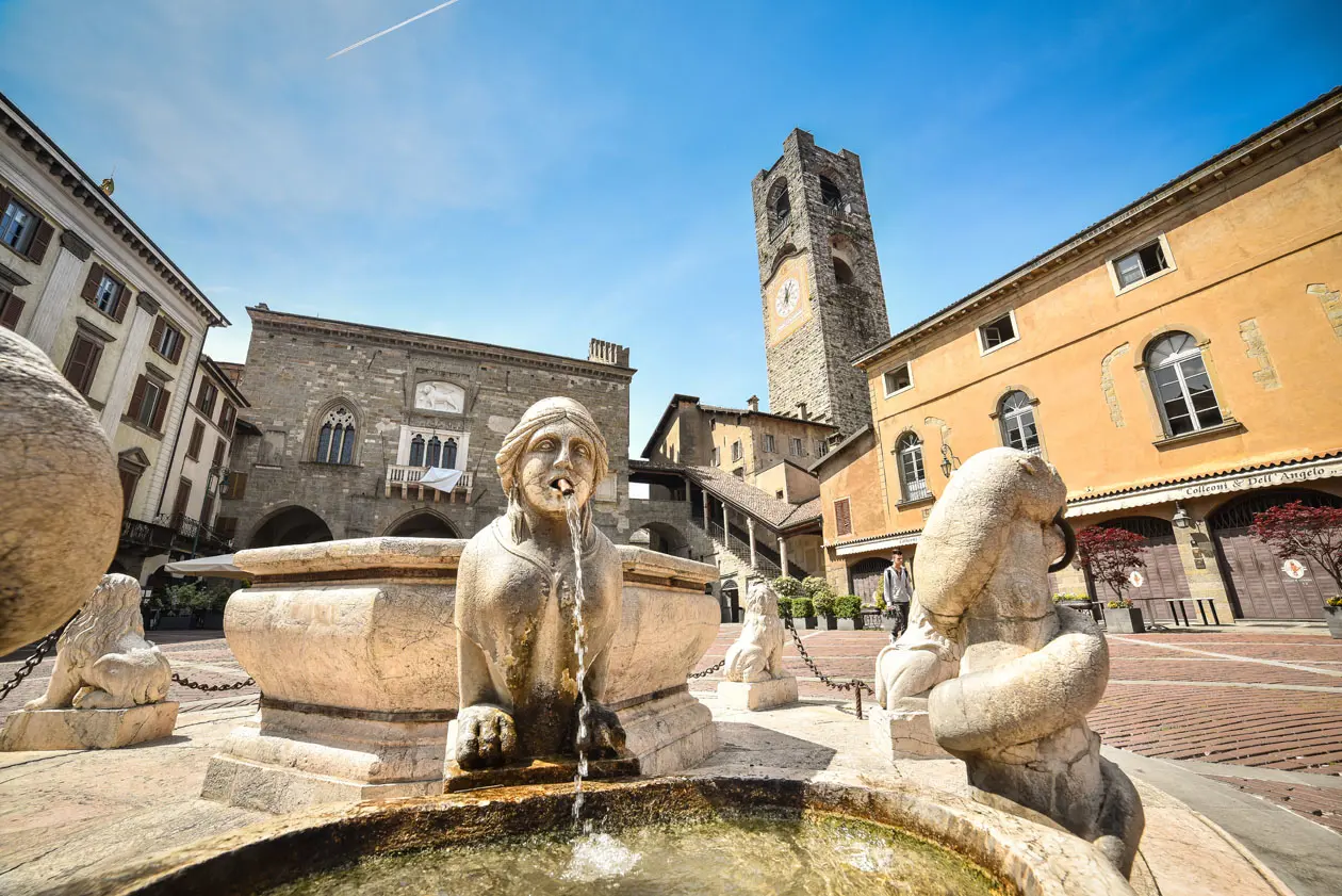 Piazza Vecchia a Bergamo. Foto: Copyright © Visit Bergamo - Matteo Zanga