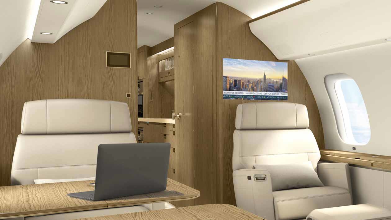 Executive Cabin, Connectivity Copyright © Bombardier Inc.