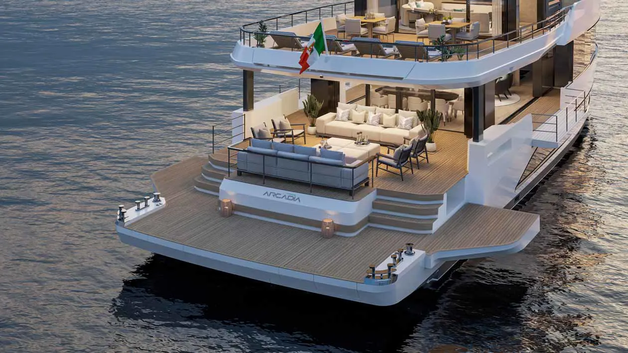 Arcadia A96 Copyright © Arcadia Yachts Shipyard.